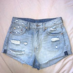 high rise destroyed shorts